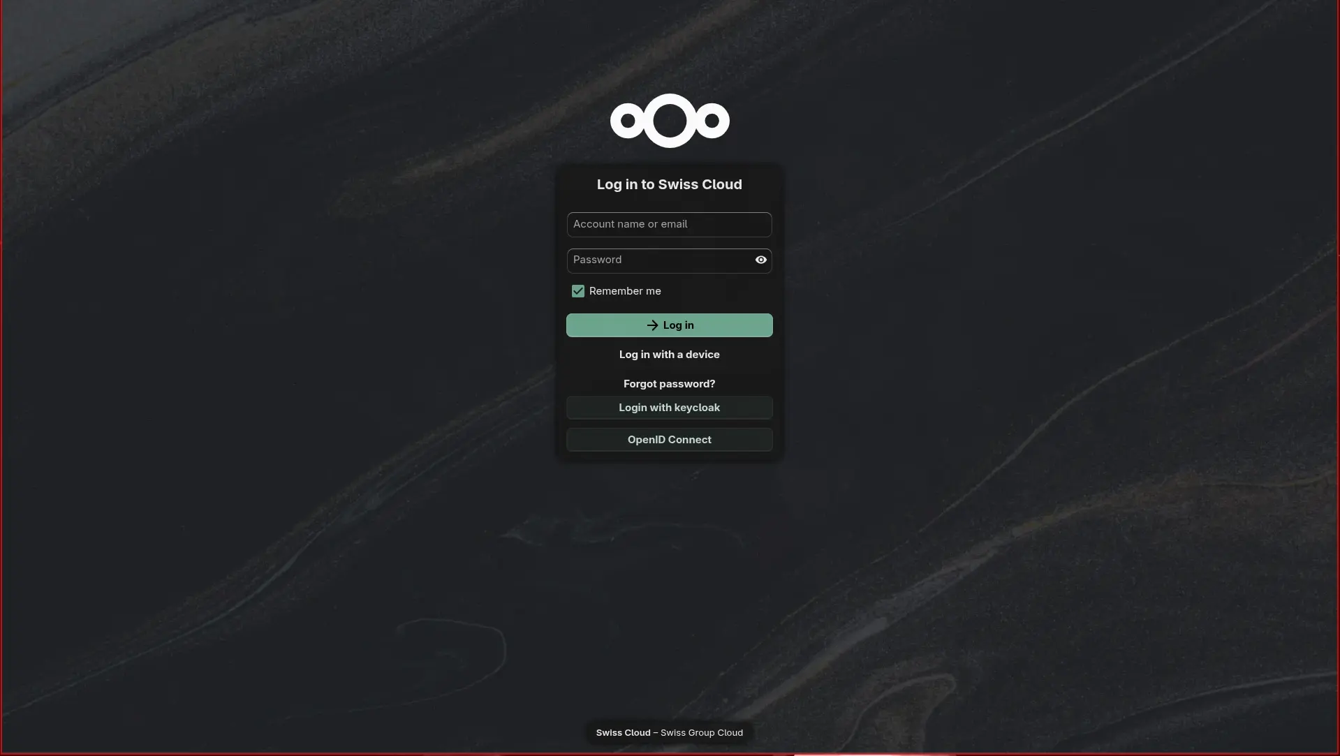 Pagina de autentificare